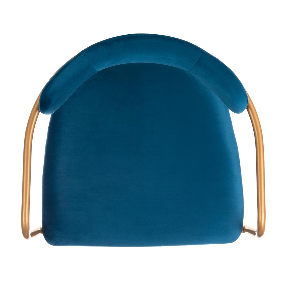 Camille Side Chair, Navy/Gold. Picture 10