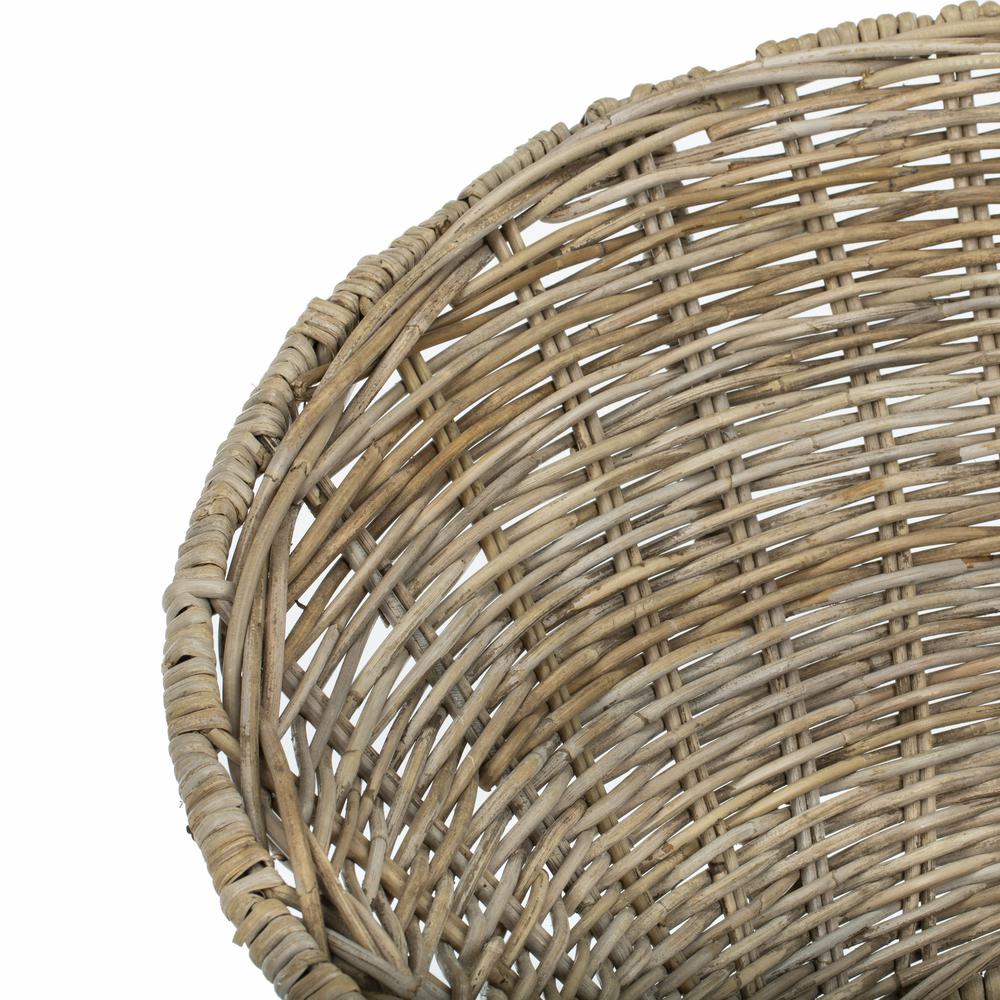 Sierra Rattan Accent Chair, Grey Wash/Dark Steel. Picture 4