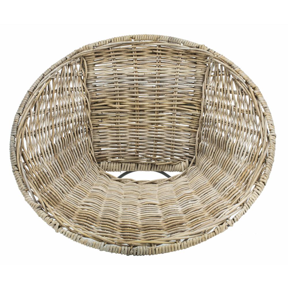 Sierra Rattan Accent Chair, Grey Wash/Dark Steel. Picture 10