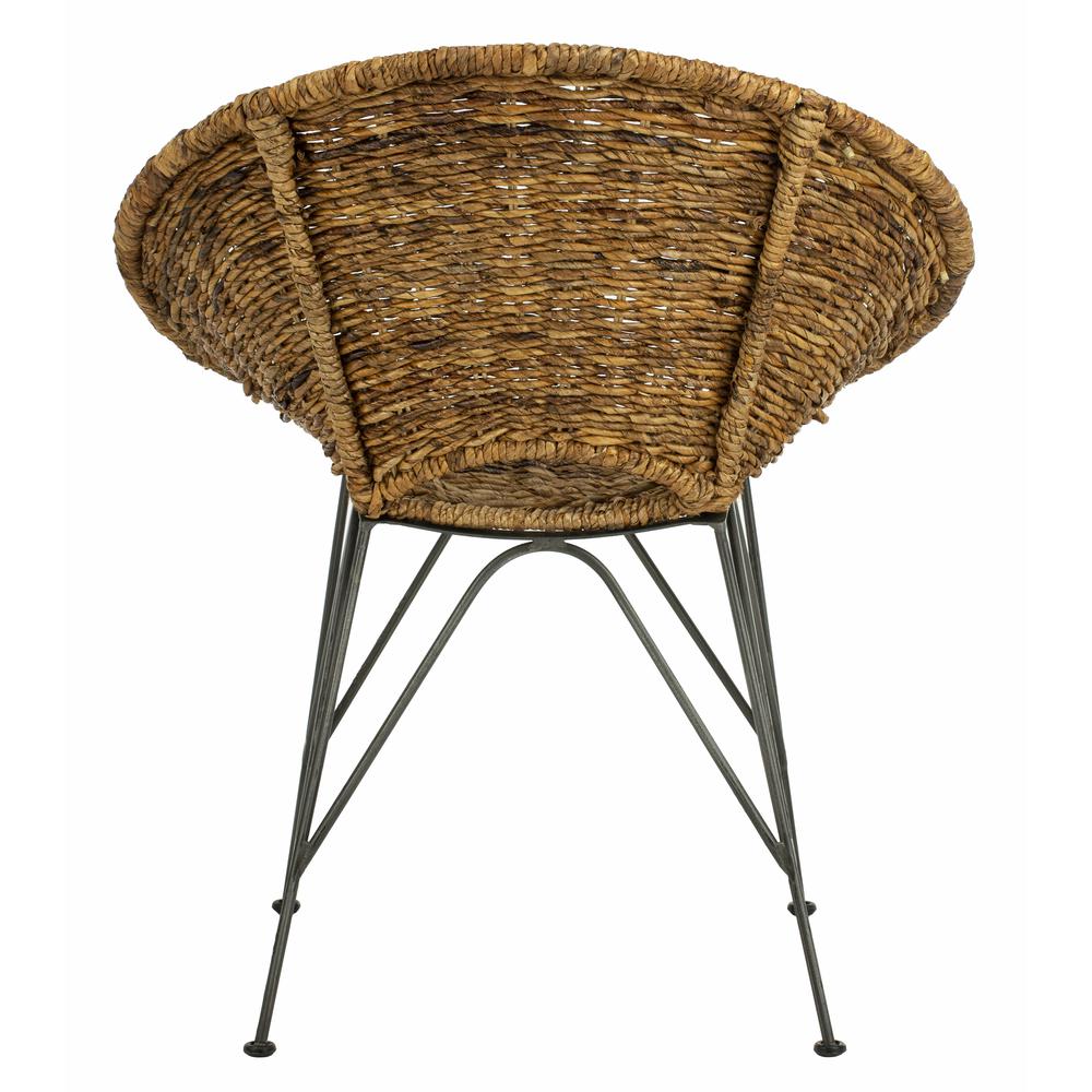 Sierra Rattan Accent Chair, Natural/Dark Steel. Picture 2