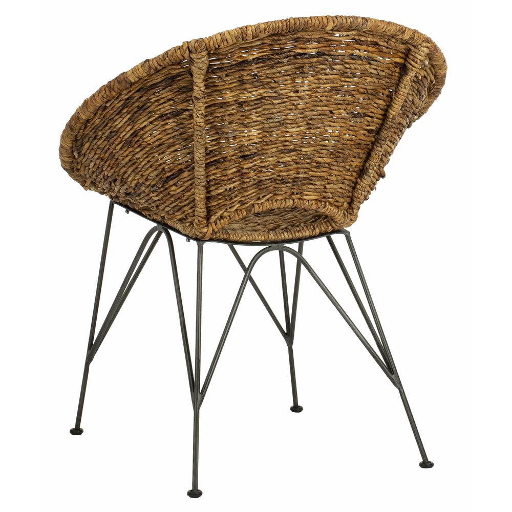 Sierra Rattan Accent Chair, Natural/Dark Steel. Picture 3