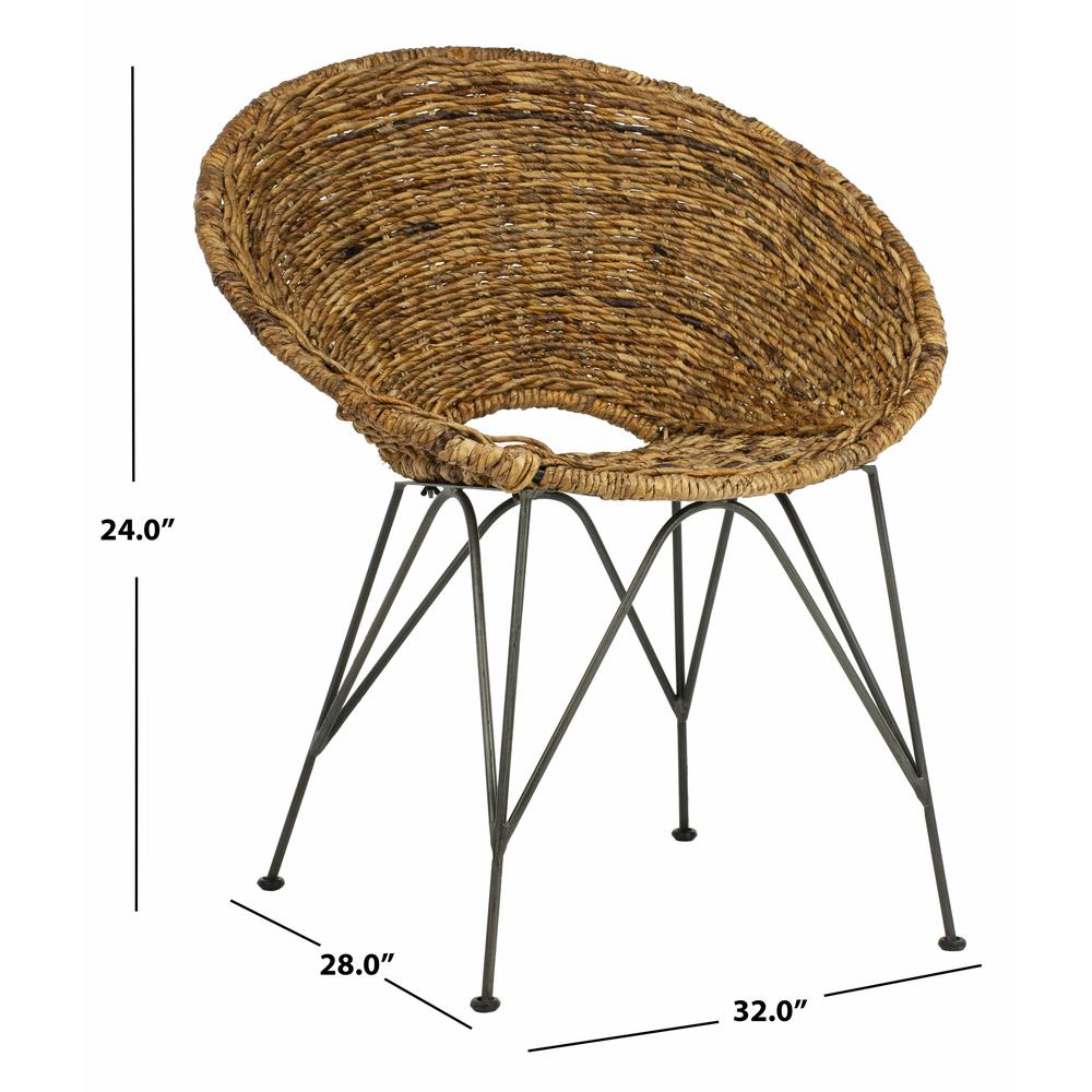 Sierra Rattan Accent Chair, Natural/Dark Steel. Picture 5