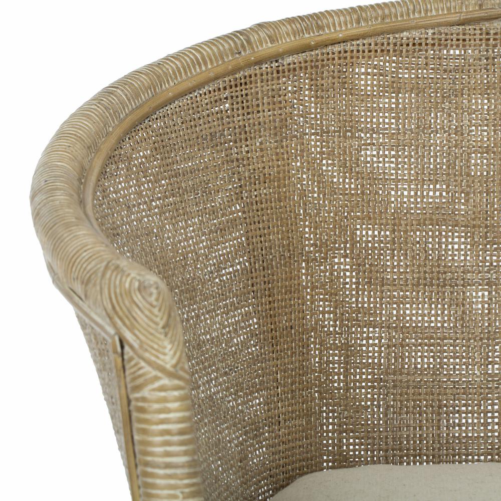 Alexana Rattan Armchair, Grey White Wash. Picture 11