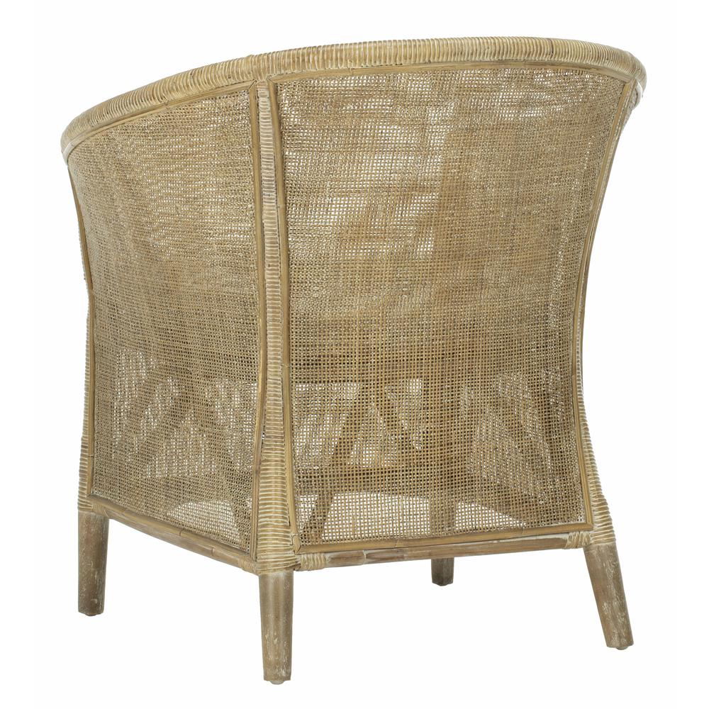 Alexana Rattan Armchair, Grey White Wash. Picture 3