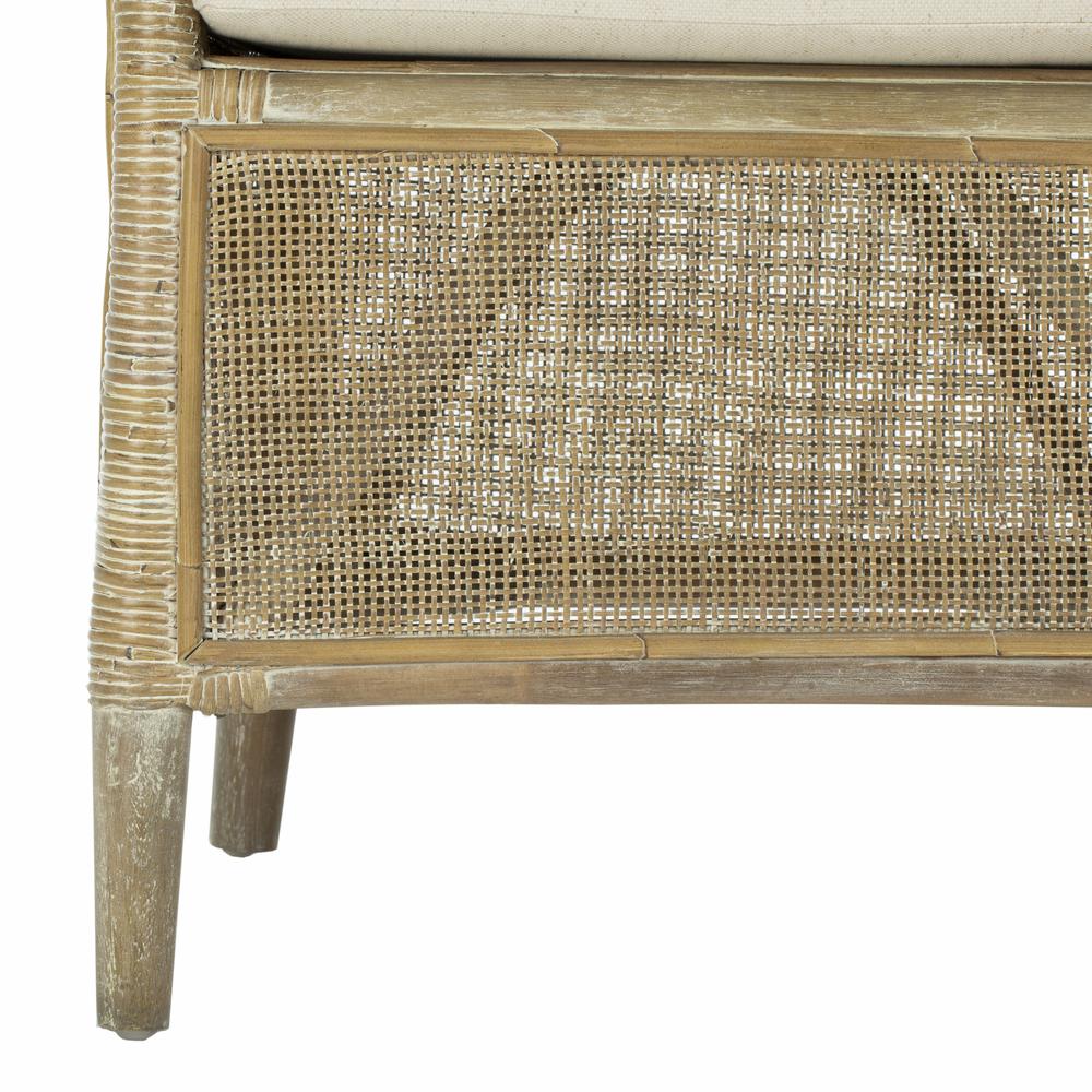 Alexana Rattan Armchair, Grey White Wash. Picture 5