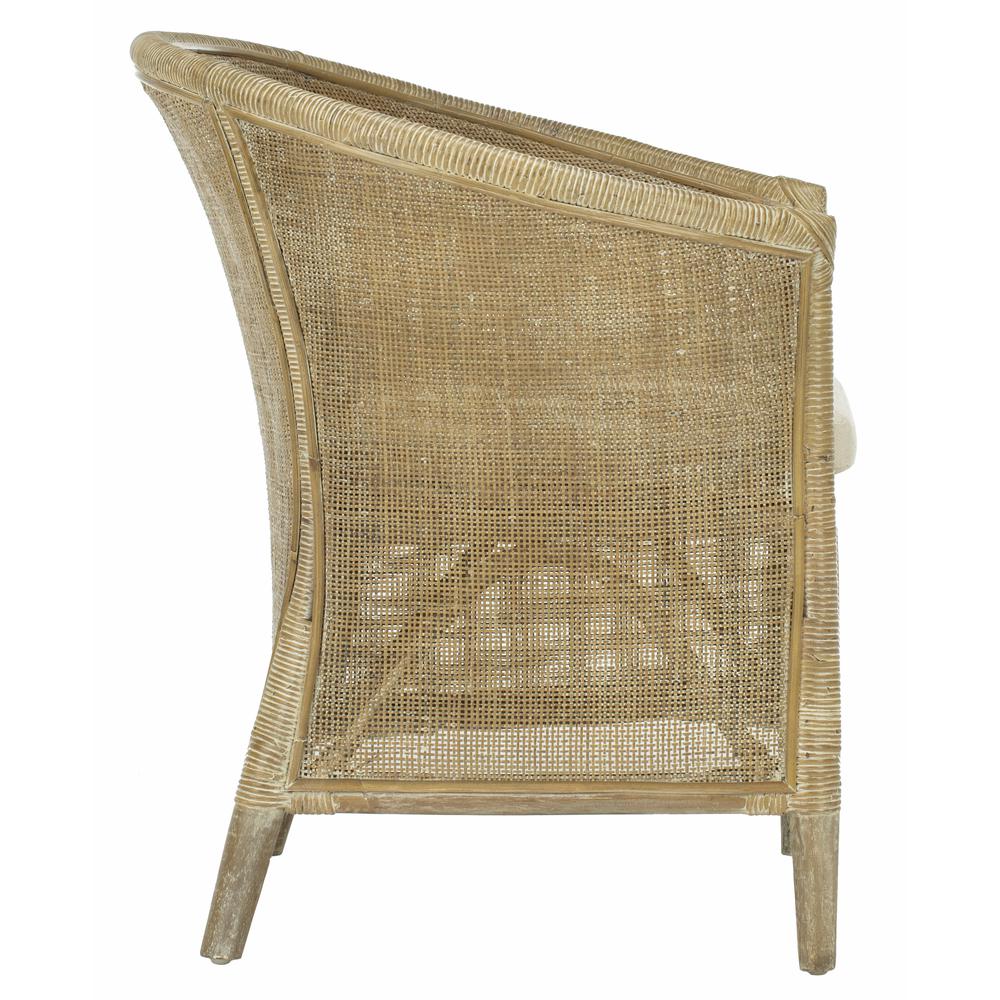 Alexana Rattan Armchair, Grey White Wash. Picture 9