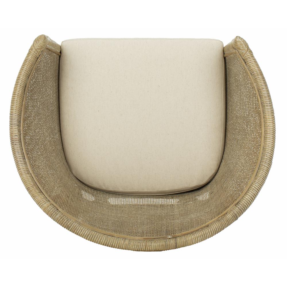 Alexana Rattan Armchair, Grey White Wash. Picture 10