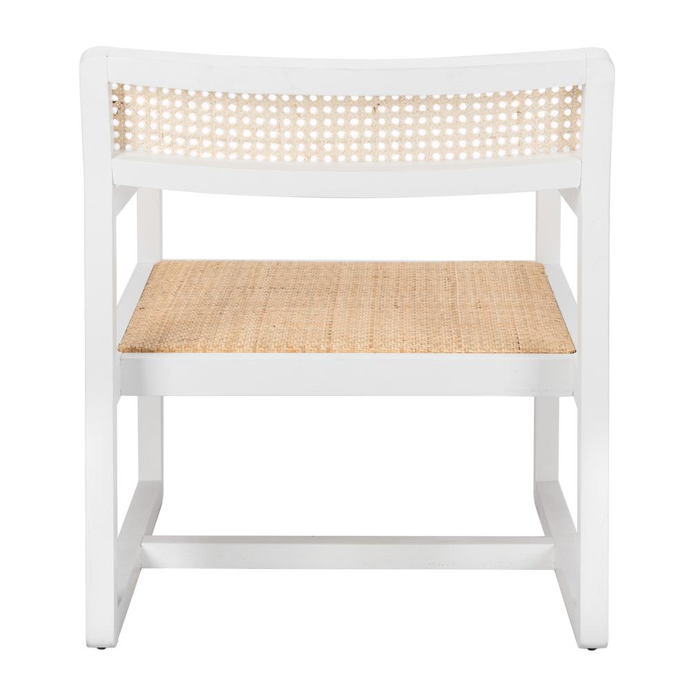 Lula Cane Accent Chair, White/Natural. Picture 2