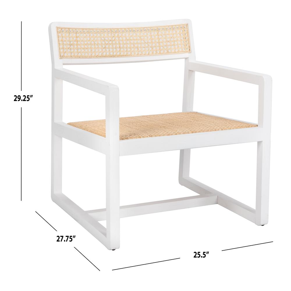 Lula Cane Accent Chair, White/Natural. Picture 5