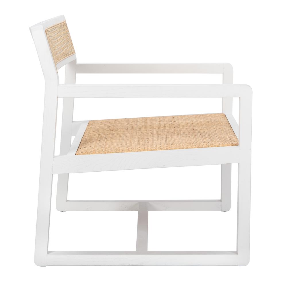 Lula Cane Accent Chair, White/Natural. Picture 9