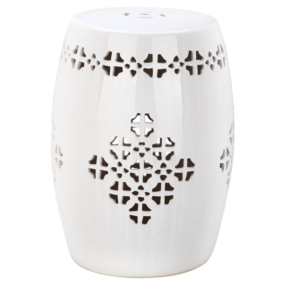 QUATREFOIL GARDEN STOOL, ACS4535A. Picture 1
