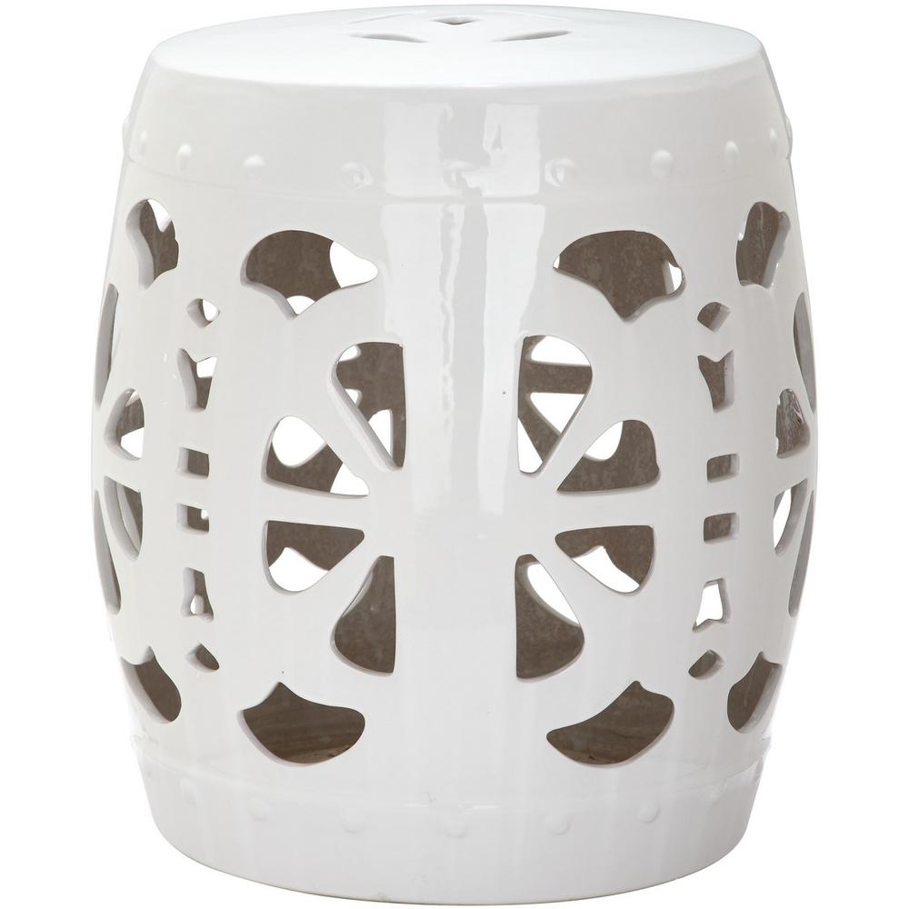 STENCIL BLOSSOM GARDEN STOOL, ACS4536A. Picture 1