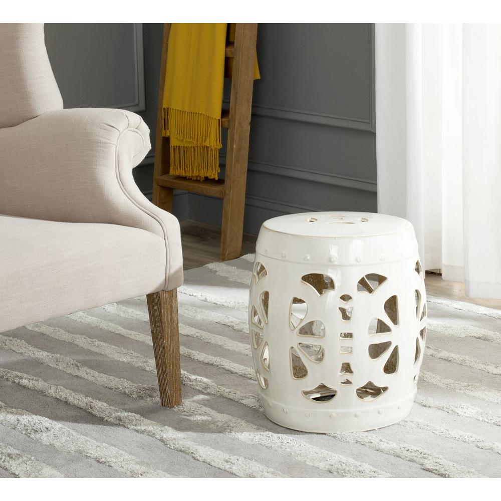 STENCIL BLOSSOM GARDEN STOOL, ACS4536B. Picture 1