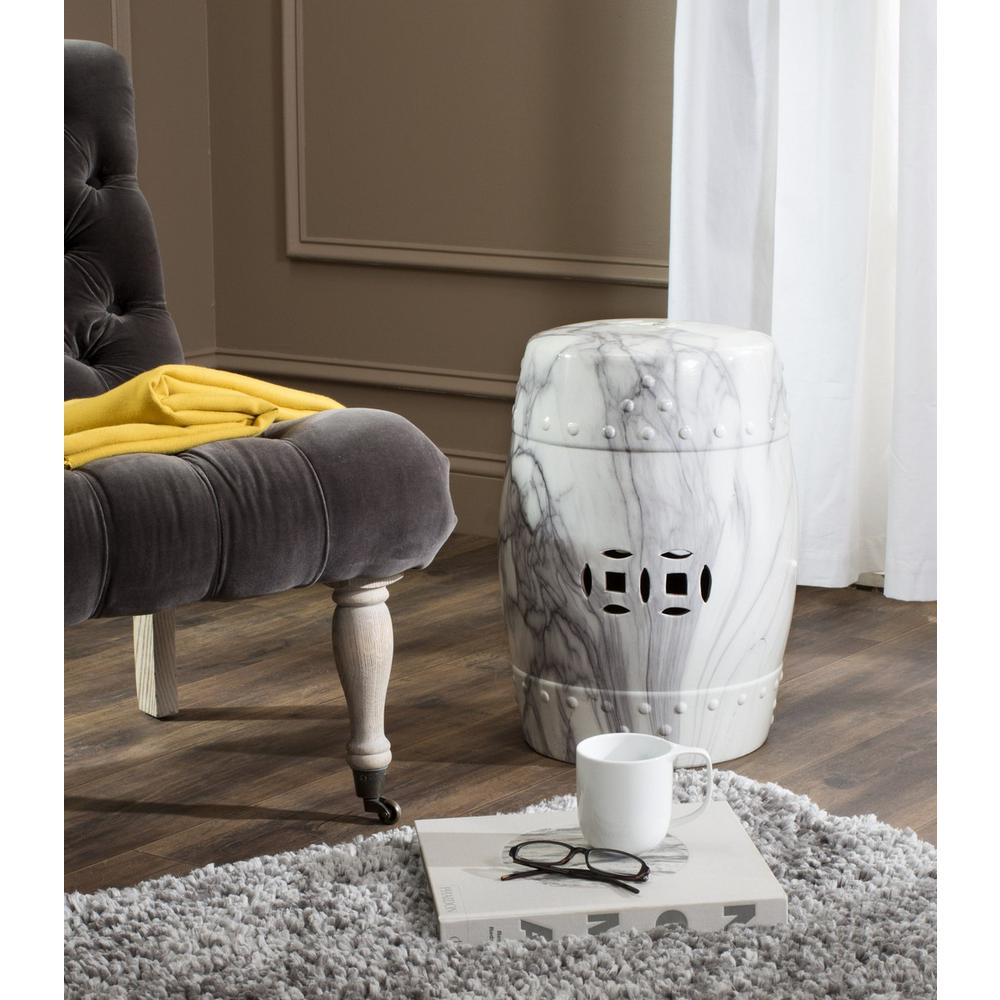 JADE SWIRL GARDEN STOOL. Picture 1