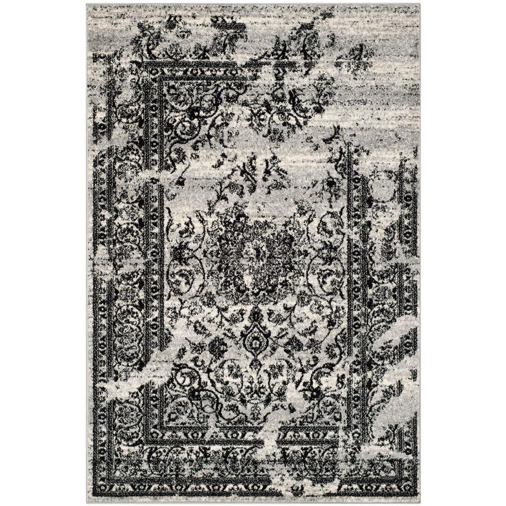 Adirondack, SILVER / BLACK, 10' X 14', Area Rug, ADR101A-10. Picture 1