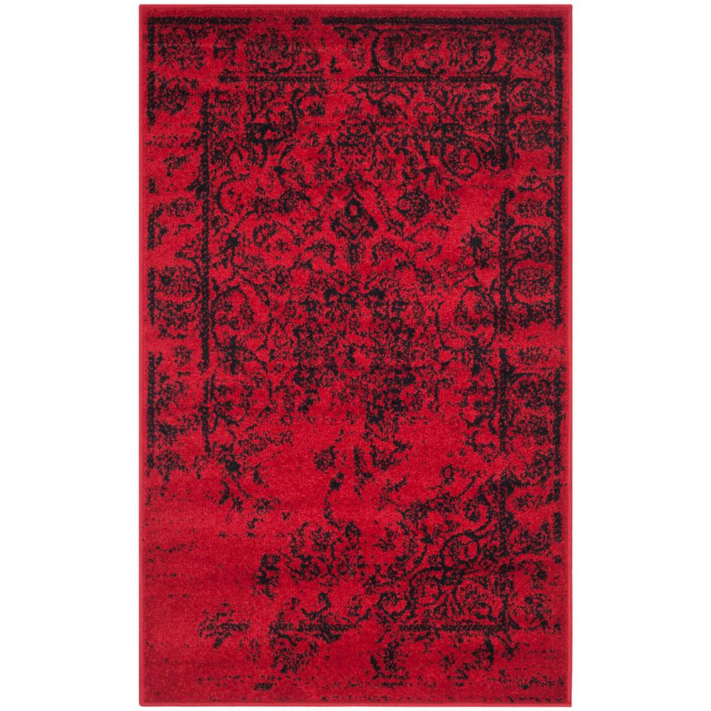 Adirondack, RED / BLACK, 3' X 5', Area Rug, ADR101F-3. Picture 1
