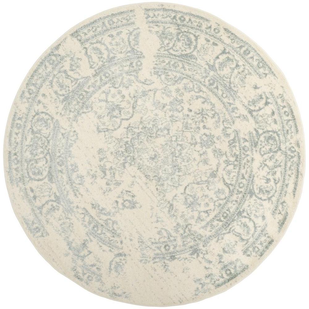 Adirondack, IVORY / SLATE, 6' X 6' Round, Area Rug, ADR101S-6R. Picture 1