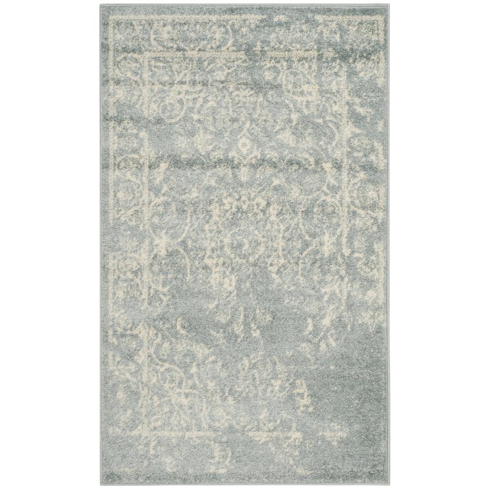 Adirondack, SLATE / IVORY, 3' X 5', Area Rug, ADR101T-3. Picture 1