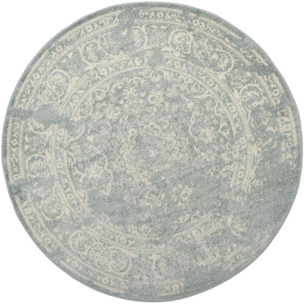 Adirondack, SLATE / IVORY, 6' X 6' Round, Area Rug, ADR101T-6R. Picture 1