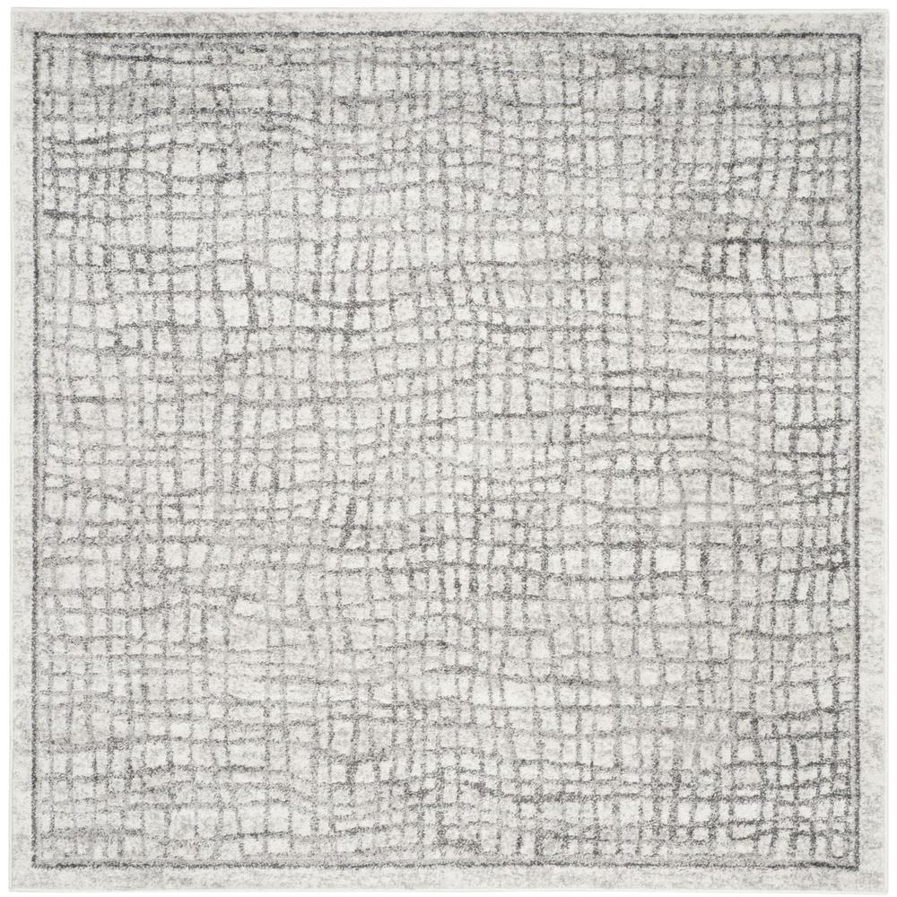Adirondack, SILVER / IVORY, 10' X 10' Square, Area Rug, ADR103B-10SQ. Picture 1