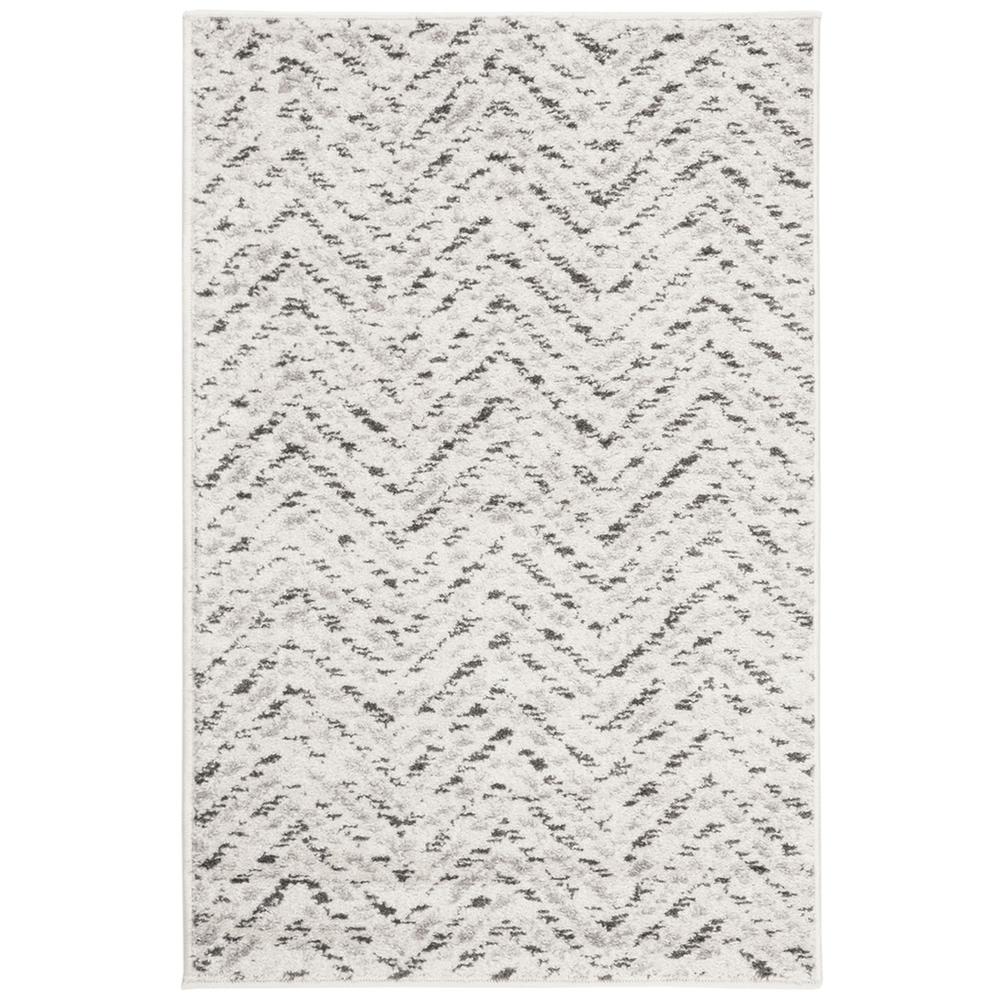 Adirondack, IVORY / CHARCOAL, 2'-6" X 4', Area Rug, ADR104N-24. Picture 1
