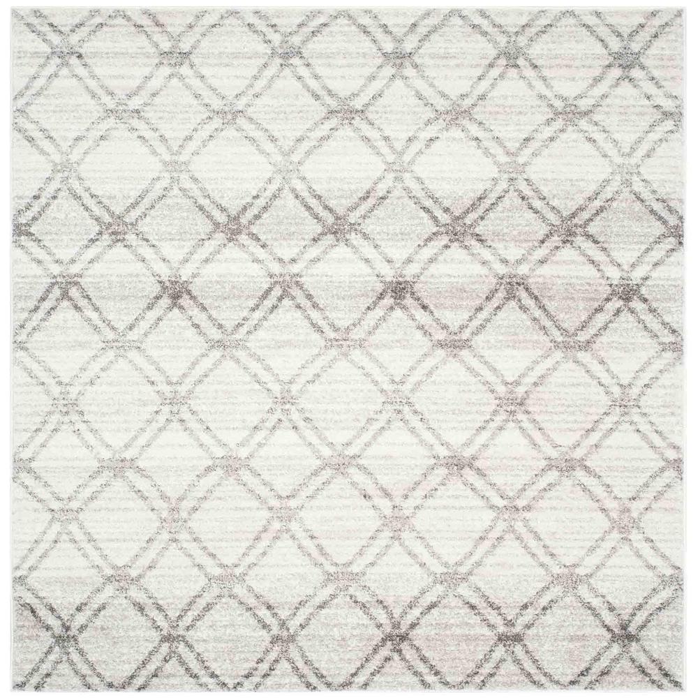 Adirondack, SILVER / CHARCOAL, 4' X 4' Square, Area Rug, ADR105P-4SQ. Picture 1