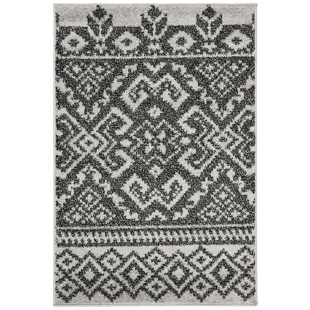 Adirondack, SILVER / BLACK, 2'-6" X 4', Area Rug, ADR107A-24. Picture 1