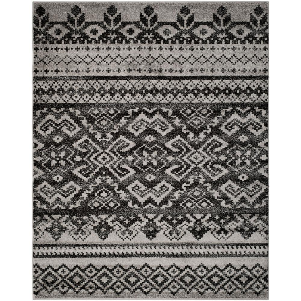 Adirondack, SILVER / BLACK, 8' X 10', Area Rug, ADR107A-8. Picture 1