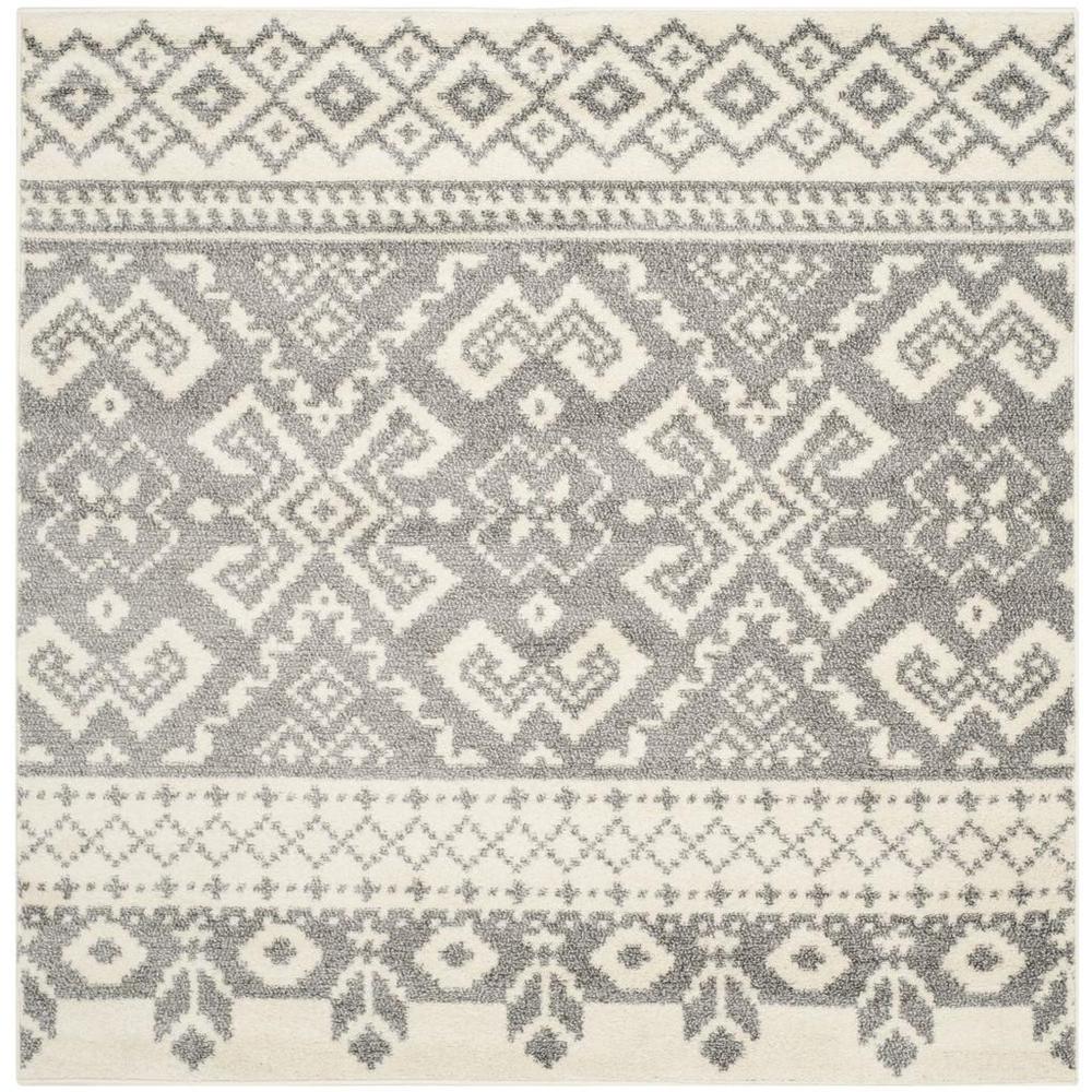 Adirondack, IVORY / SILVER, 10' X 10' Square, Area Rug, ADR107B-10SQ. Picture 1