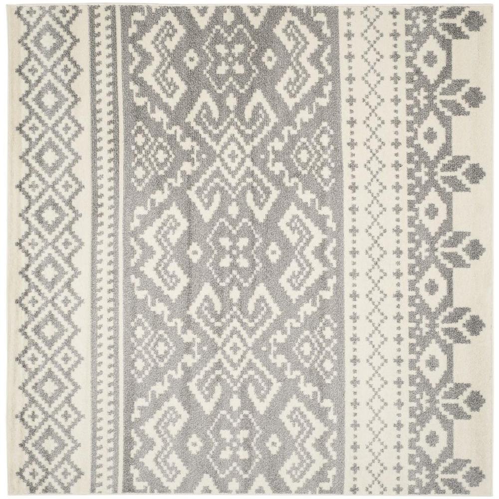 Adirondack, IVORY / SILVER, 8' X 8' Square, Area Rug, ADR107B-8SQ. Picture 1