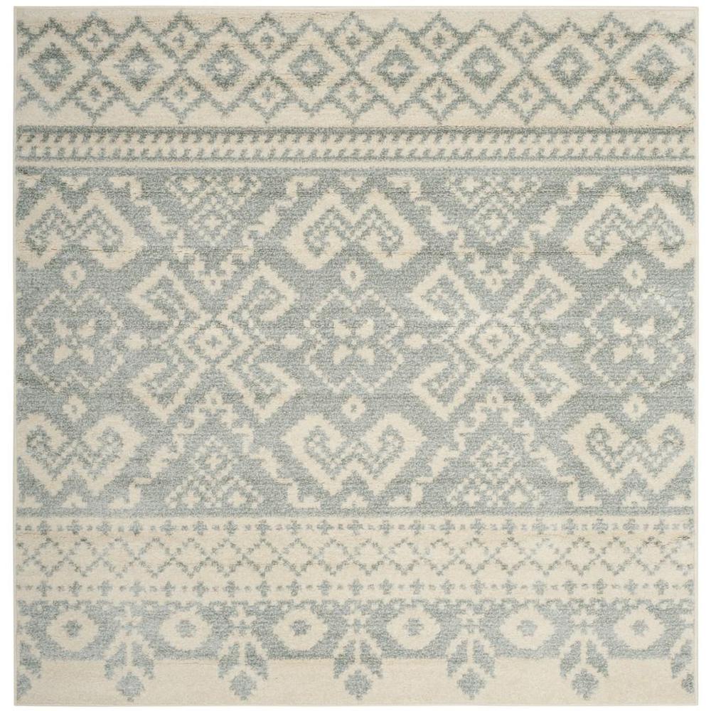 Adirondack, IVORY / SLATE, 6' X 6' Square, Area Rug, ADR107S-6SQ. Picture 1
