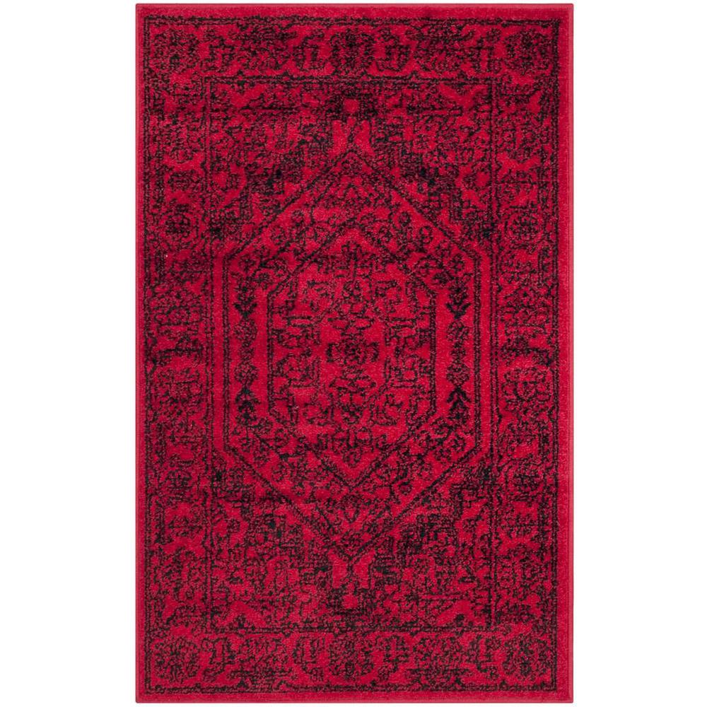 Adirondack, RED / BLACK, 2'-6" X 4', Area Rug, ADR108F-24. Picture 1