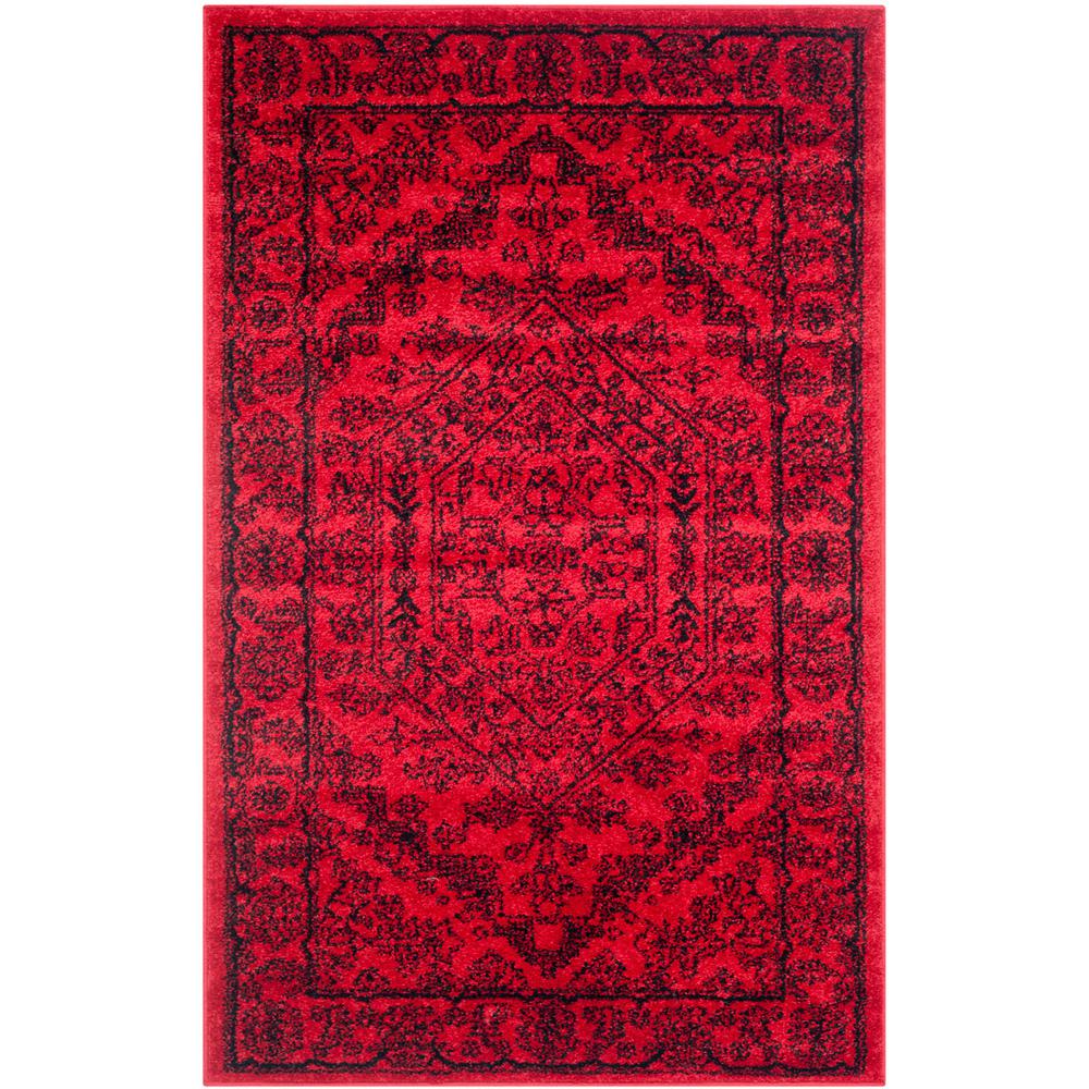 Adirondack, RED / BLACK, 3' X 5', Area Rug, ADR108F-3. Picture 1
