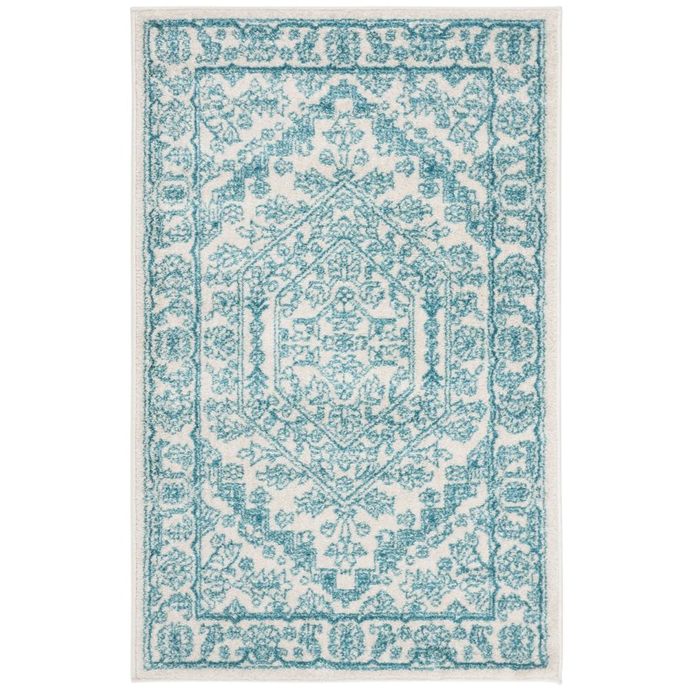Adirondack, IVORY / TEAL, 3' X 5', Area Rug, ADR108G-3. Picture 1