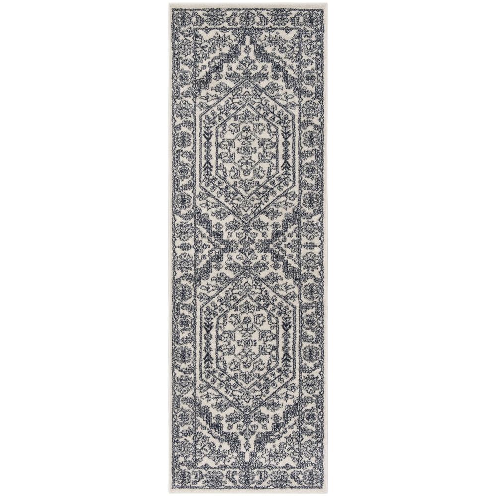 Adirondack, IVORY / NAVY, 2'-6" X 8', Area Rug. Picture 1