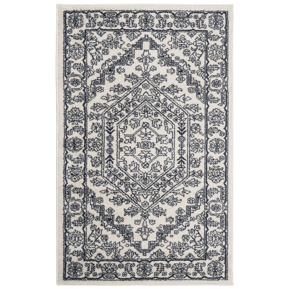 Adirondack, IVORY / NAVY, 3' X 5', Area Rug, ADR108R-3. Picture 1