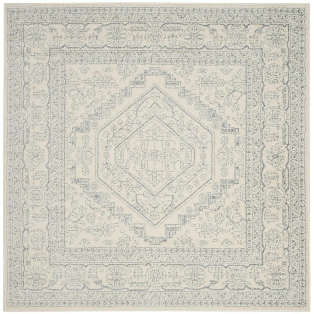 Adirondack, IVORY / SLATE, 6' X 6' Square, Area Rug, ADR108S-6SQ. Picture 1