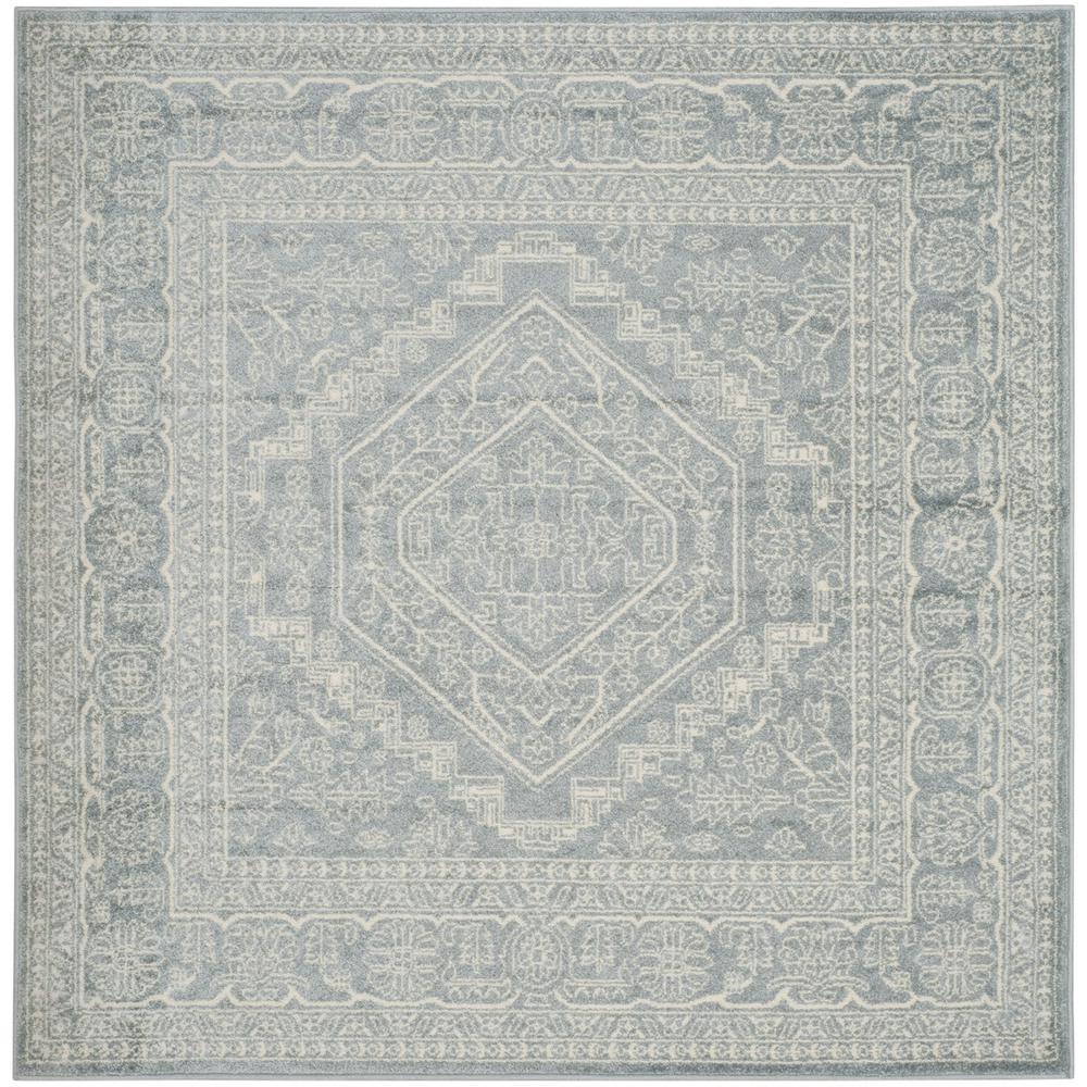 Adirondack, SLATE / IVORY, 10' X 10' Square, Area Rug. Picture 1