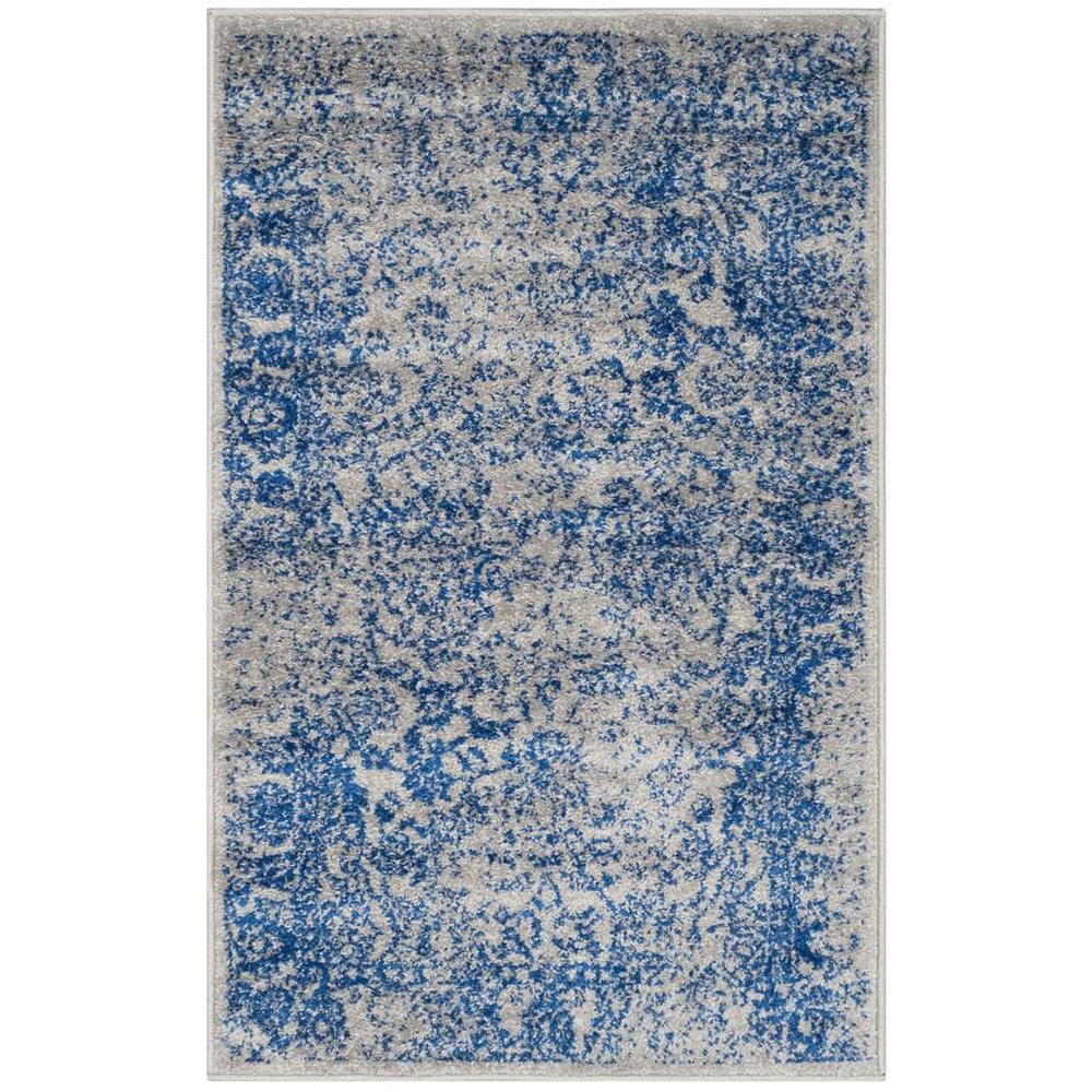 Adirondack, GREY / BLUE, 2'-6" X 4', Area Rug. Picture 1