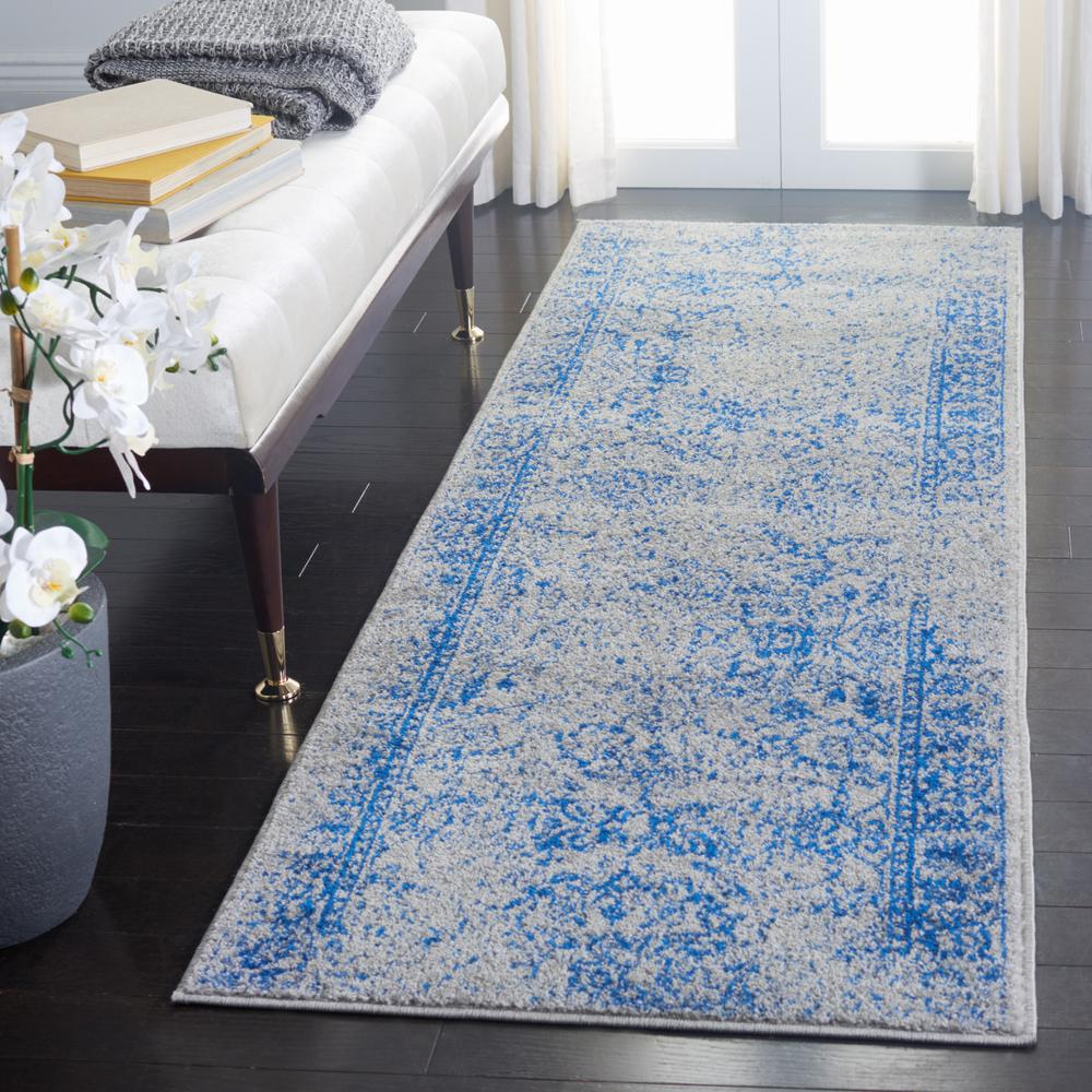 Adirondack, GREY / BLUE, 2'-6" X 8', Area Rug. Picture 3