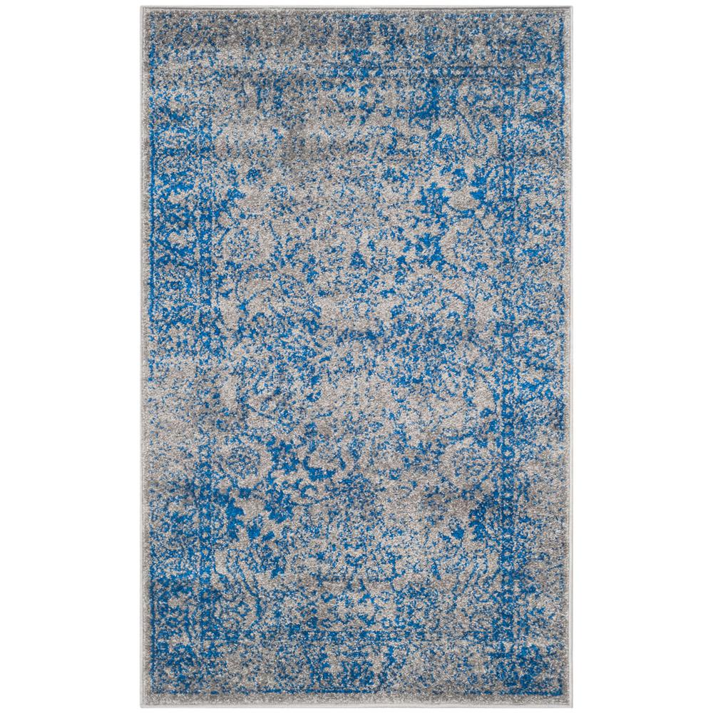 Adirondack, GREY / BLUE, 3' X 5', Area Rug. Picture 1