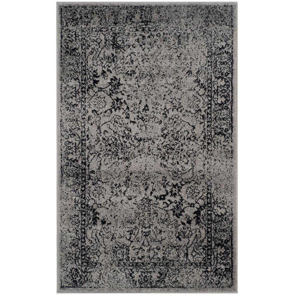 Adirondack, GREY / BLACK, 3' X 5', Area Rug, ADR109B-3. Picture 1