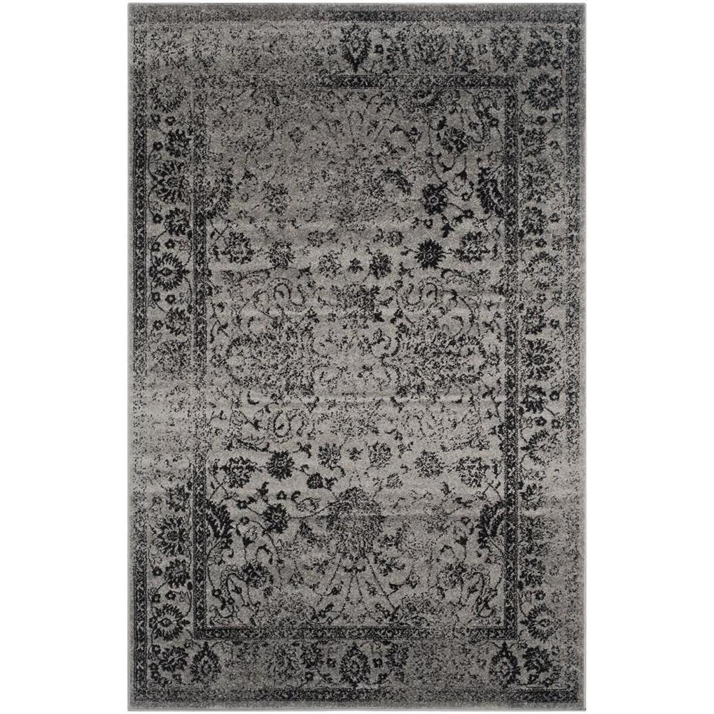 Adirondack, GREY / BLACK, 6' X 9', Area Rug, ADR109B-6. Picture 1