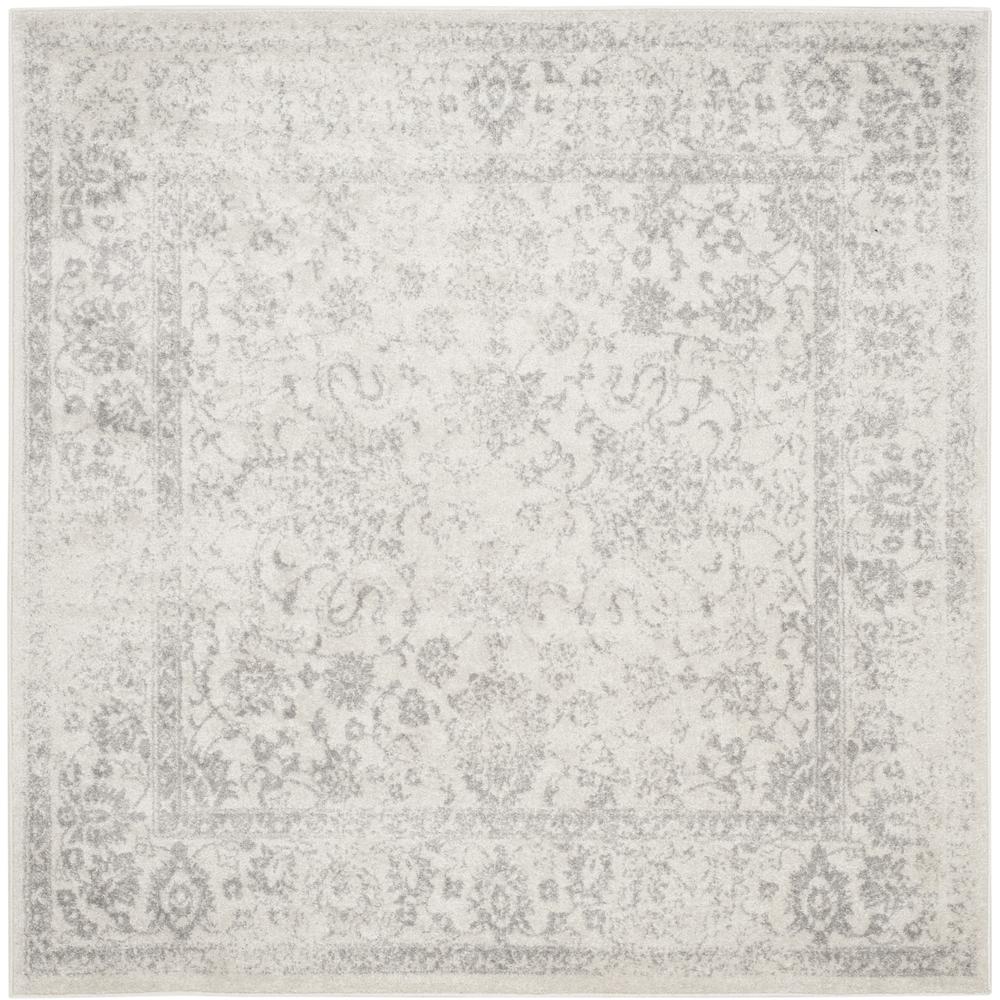 Adirondack, IVORY / SILVER, 6' X 6' Square, Area Rug, ADR109C-6SQ. Picture 1