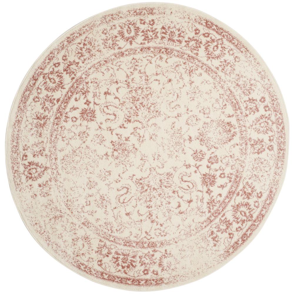 Adirondack, IVORY / ROSE, 6' X 6' Round, Area Rug. Picture 1