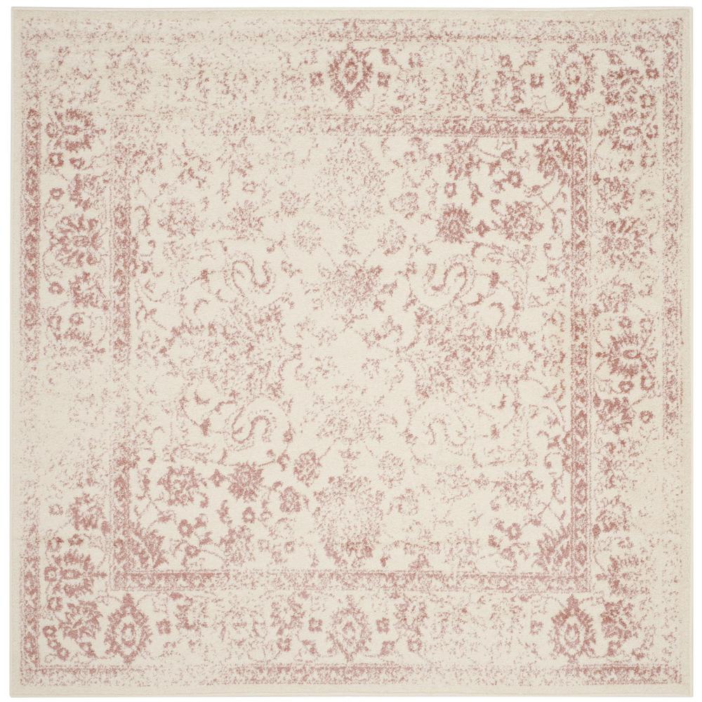 Adirondack, IVORY / ROSE, 6' X 6' Square, Area Rug. Picture 1