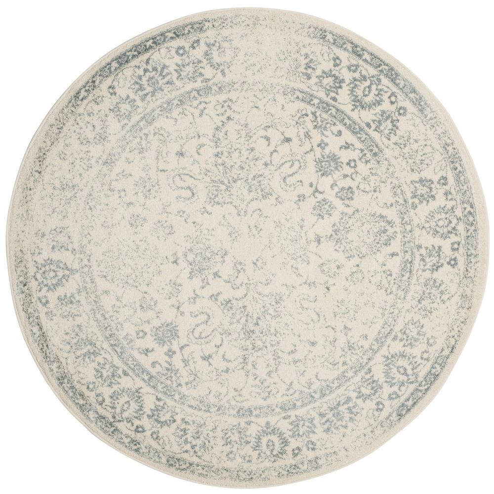 Adirondack, IVORY / SLATE, 6' X 6' Round, Area Rug, ADR109S-6R. Picture 1