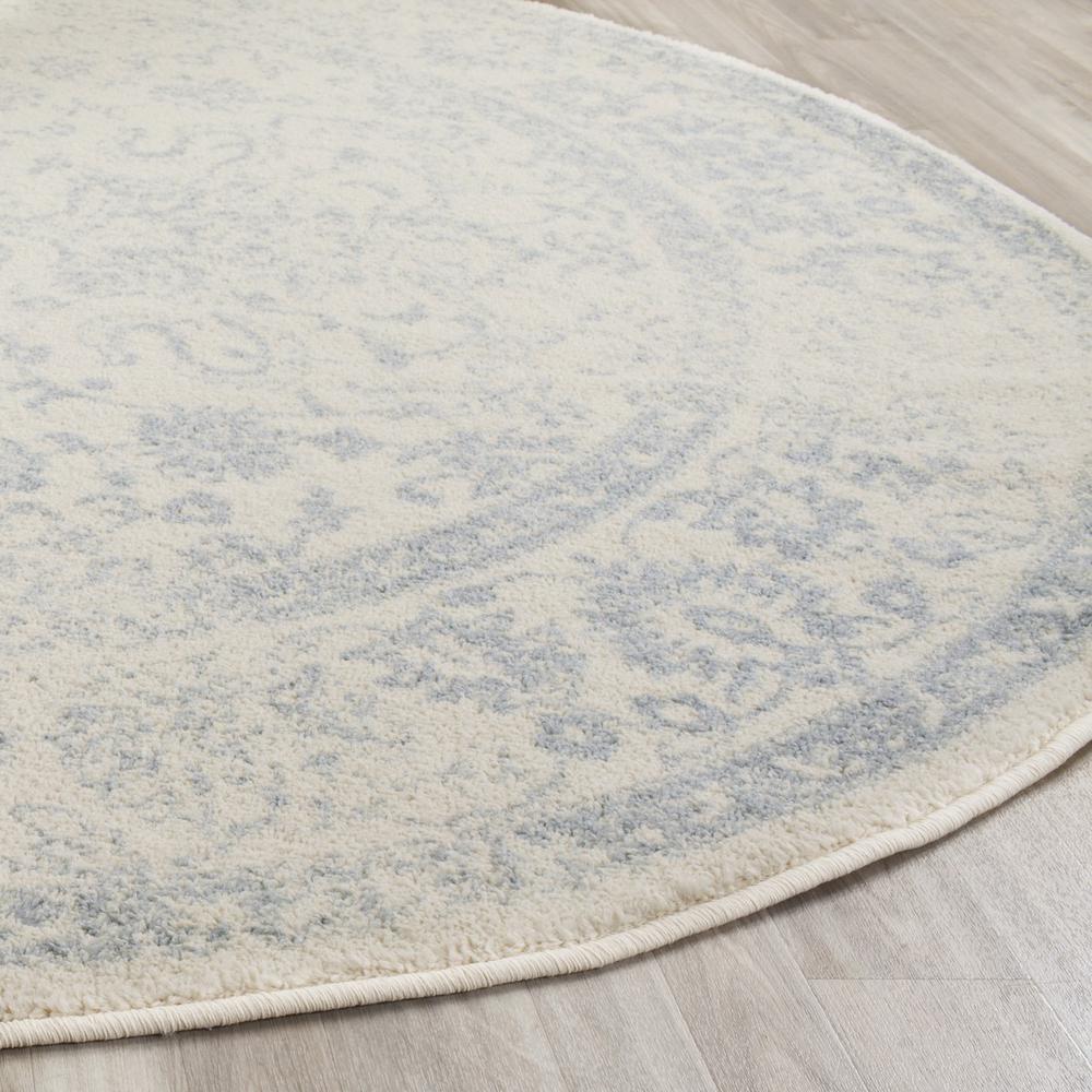 Adirondack, IVORY / SLATE, 8' X 8' Round, Area Rug. Picture 1