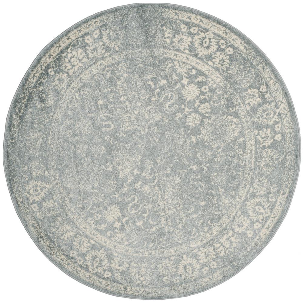 Adirondack, SLATE / IVORY, 6' X 6' Round, Area Rug, ADR109T-6R. Picture 1