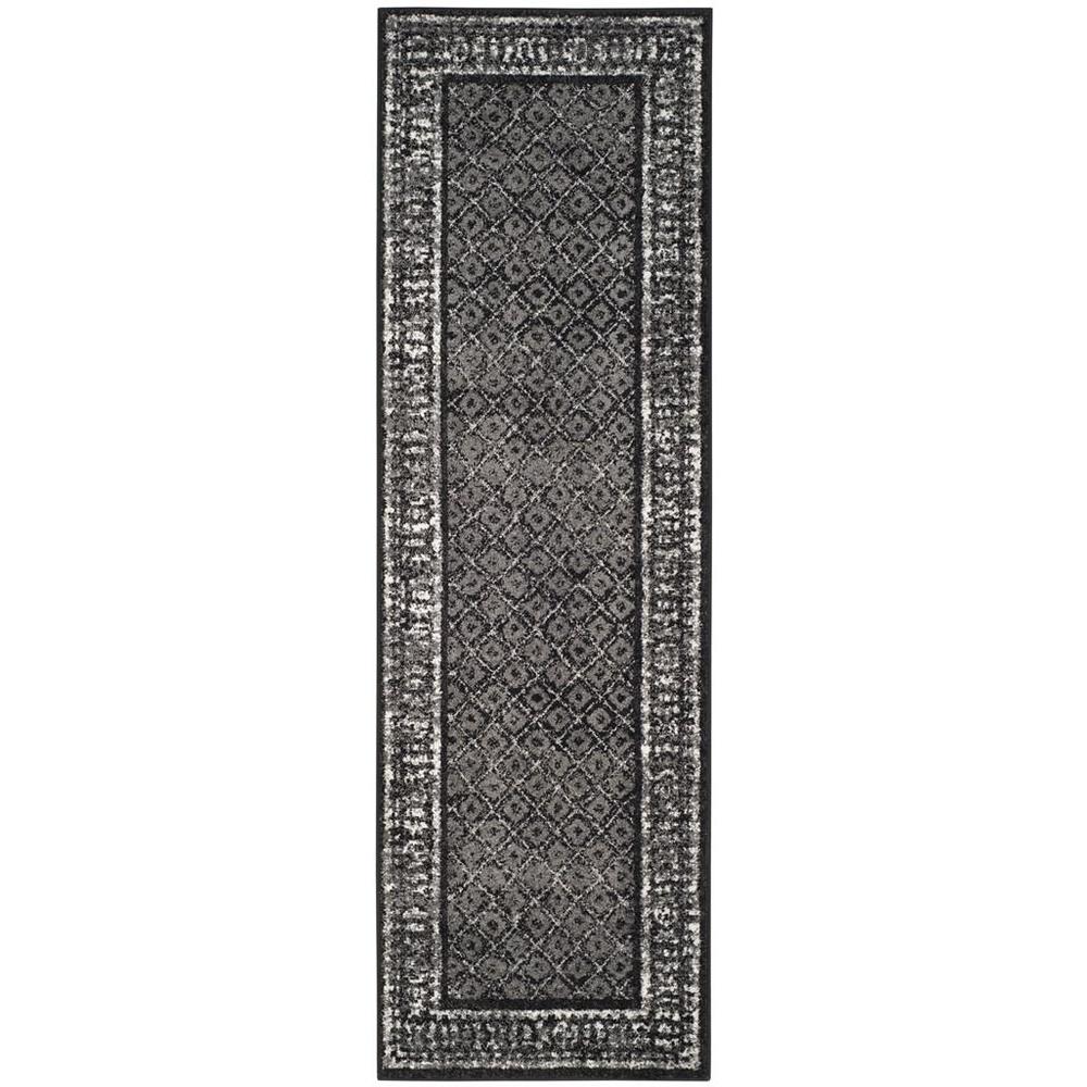 Adirondack, BLACK / SILVER, 2'-6" X 8', Area Rug, ADR110A-28. Picture 1